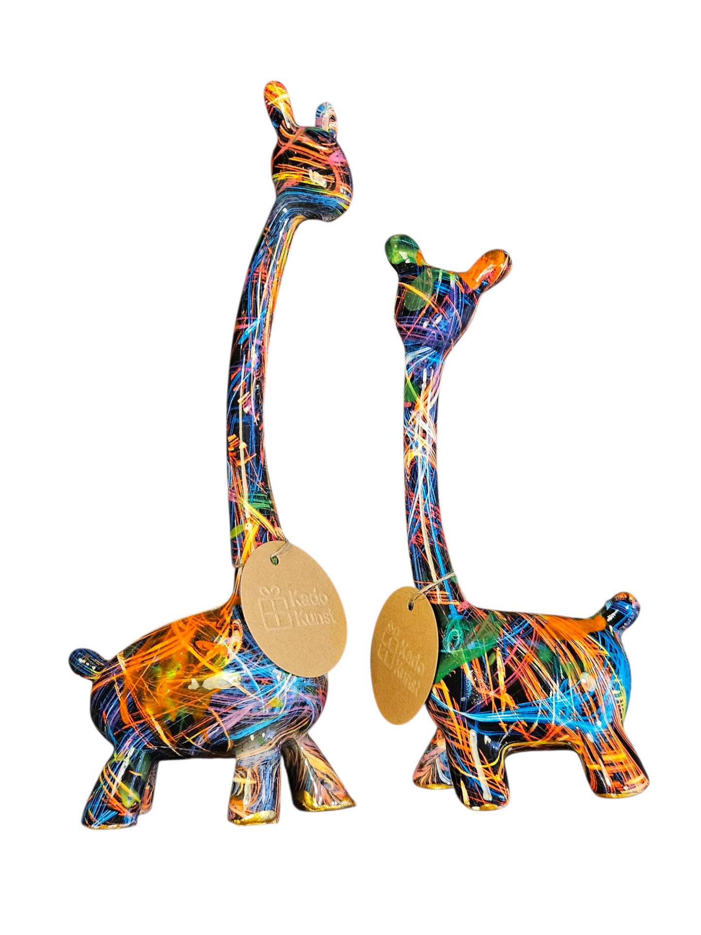 Giraffes kleurrijk moeder & kind