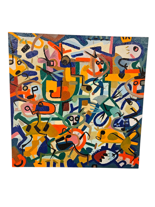 Justin Zwols Olieverf op doek Abstracte Compositie