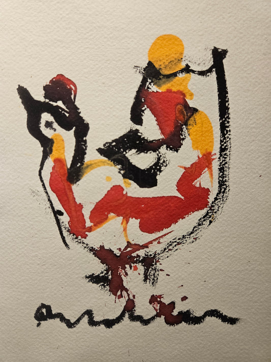 Anton Heyboer - De Oerkip geschept molen papier