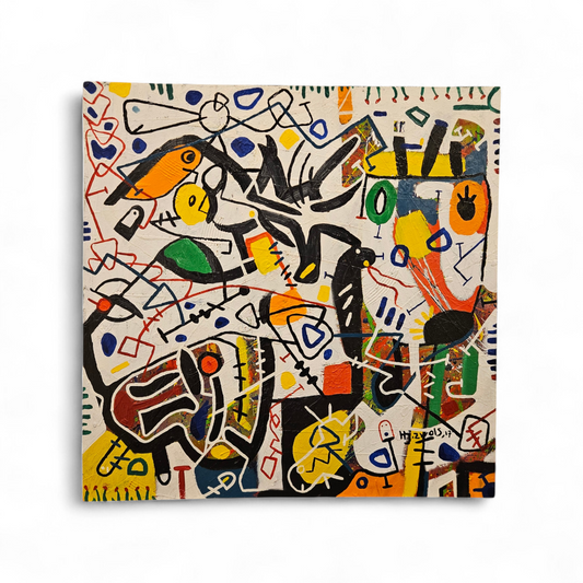 Justin Zwols - Olieverf op doek Abstracte Compositie