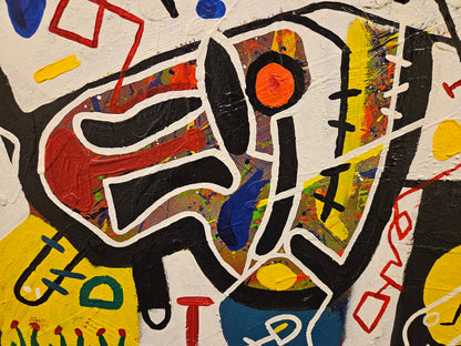 Justin Zwols Olieverf op doek Abstracte Compositie