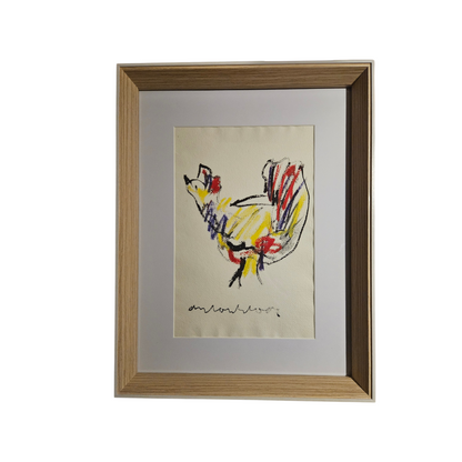 Anton Heyboer - De Oerkip geschept molen papier