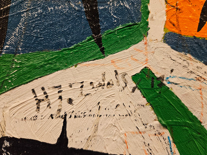 Justin Zwols Olieverf op doek Abstracte Compositie