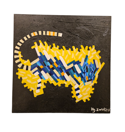 Justin Zwols Olieverf op doek Abstracte Compositie