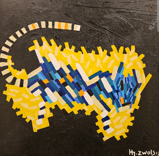 Justin Zwols Olieverf op doek Abstracte Compositie