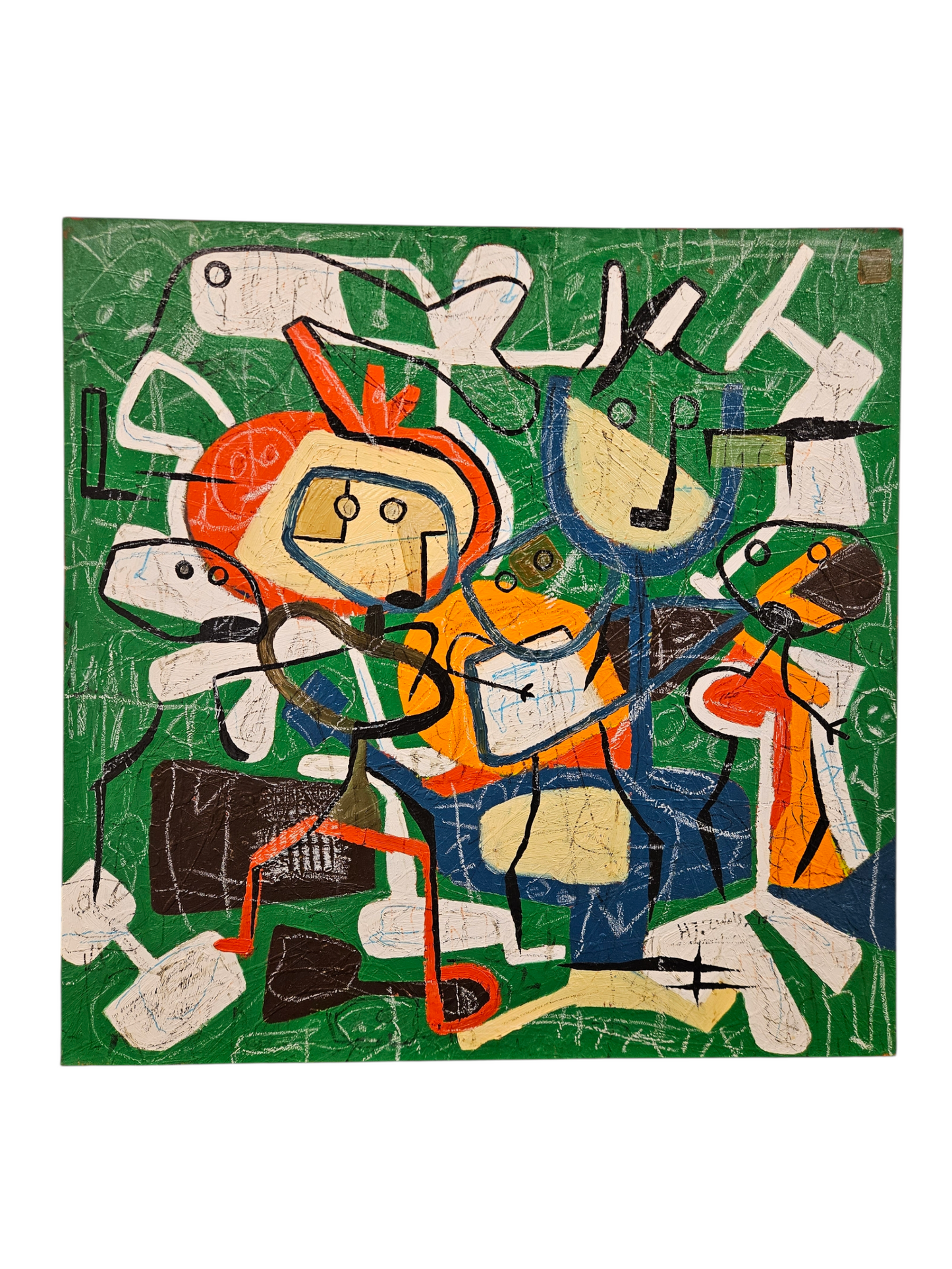 Justin Zwols Olieverf op doek Abstracte Compositie