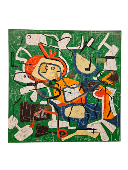 Justin Zwols Olieverf op doek Abstracte Compositie