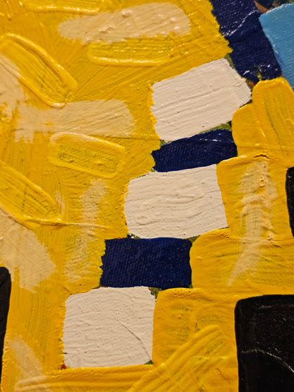 Justin Zwols Olieverf op doek Abstracte Compositie