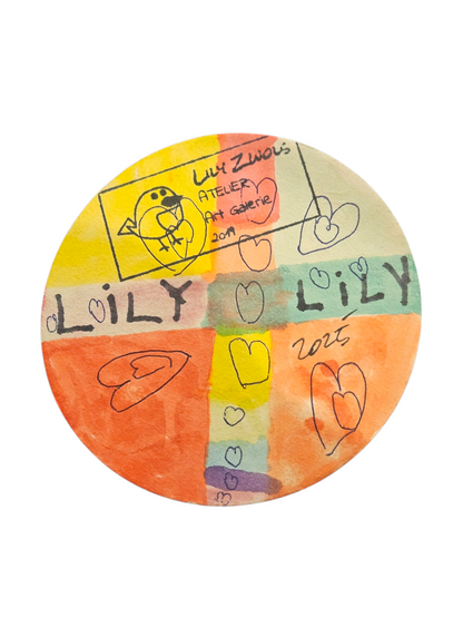 Lily Vera - Abstracte compositie op Bierviltje