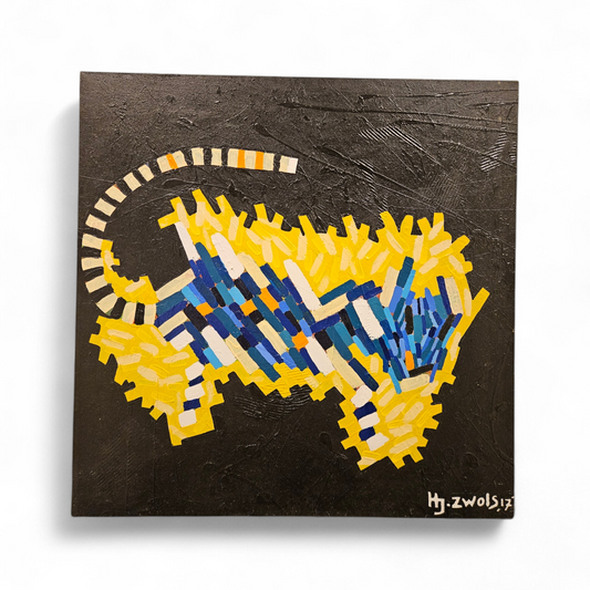 Justin Zwols - Olieverf op doek Abstracte Compositie