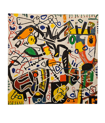 Justin Zwols Olieverf op doek Abstracte Compositie