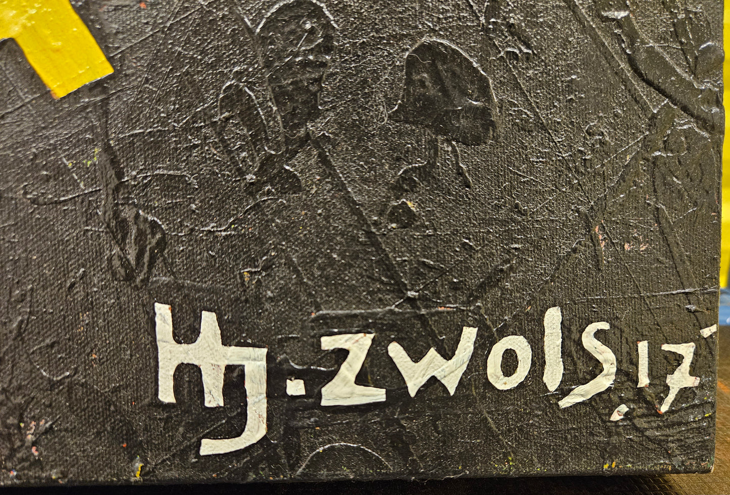 Justin Zwols Olieverf op doek Abstracte Compositie