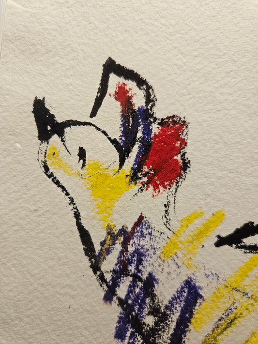 Anton Heyboer - De Oerkip geschept molen papier