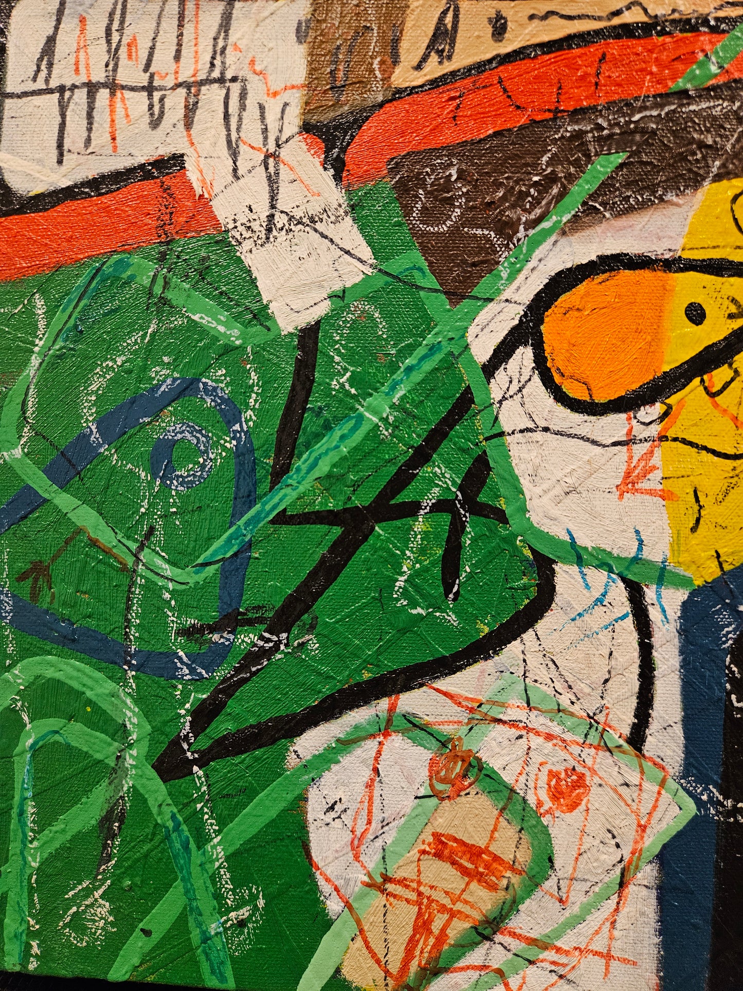 Justin Zwols Olieverf op doek Abstracte Compositie