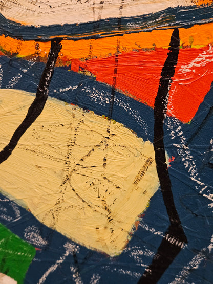 Justin Zwols Olieverf op doek Abstracte Compositie