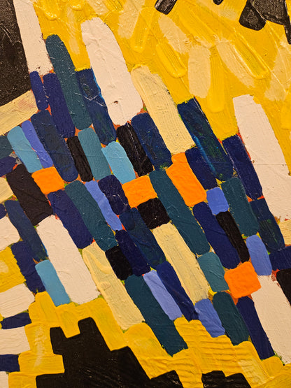 Justin Zwols Olieverf op doek Abstracte Compositie