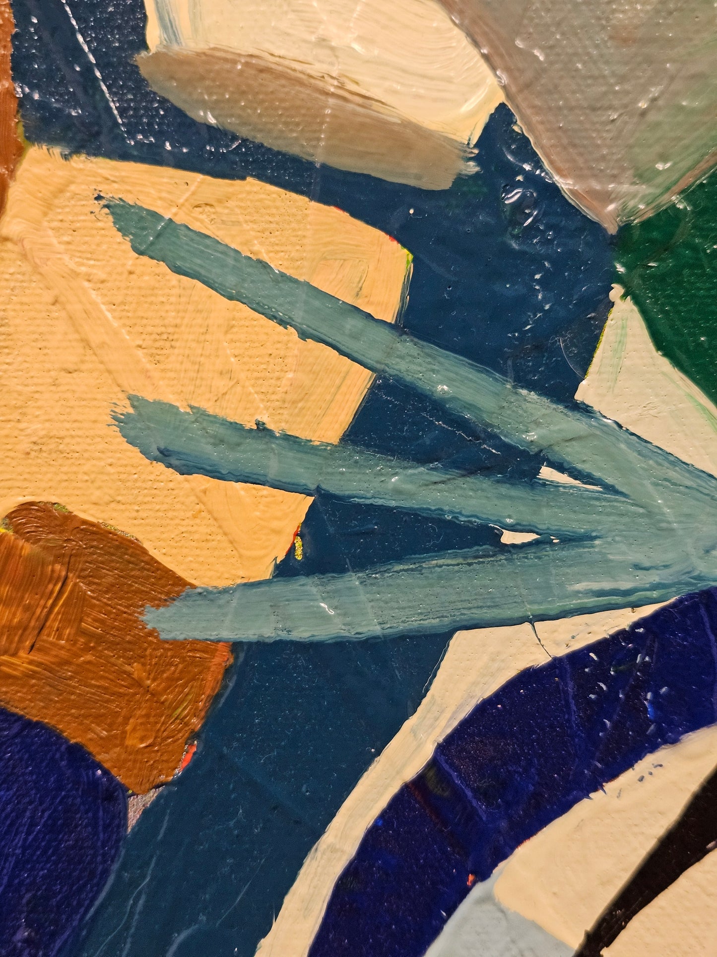 Justin Zwols Olieverf op doek Abstracte Compositie