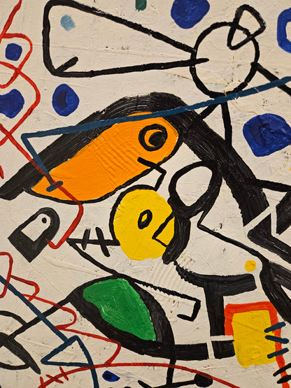 Justin Zwols Olieverf op doek Abstracte Compositie