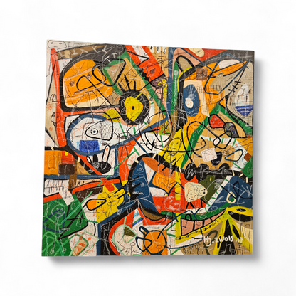 Justin Zwols - Olieverf op doek Abstracte Compositie