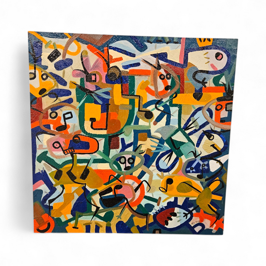 Justin Zwols - Olieverf op doek Abstracte Compositie