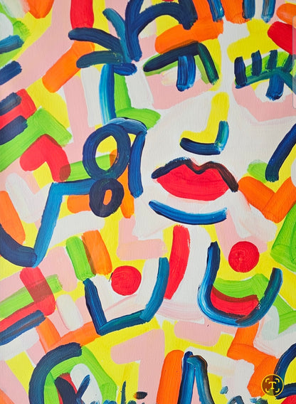 Jacob Kanbier - Acryl op papier