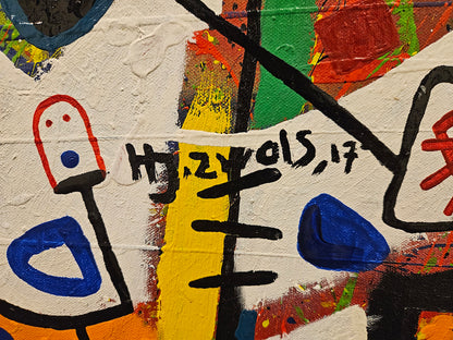 Justin Zwols Olieverf op doek Abstracte Compositie